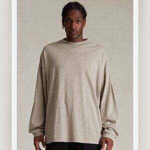 BRAND NEW Mens FEAR OF GOD ESSENTIALS Cotton Long Sleeve T-Shirt- Core Heather